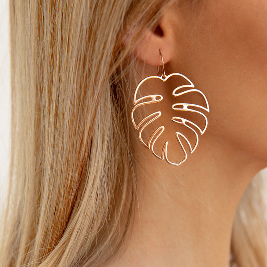 Monstera Leaf Earrings