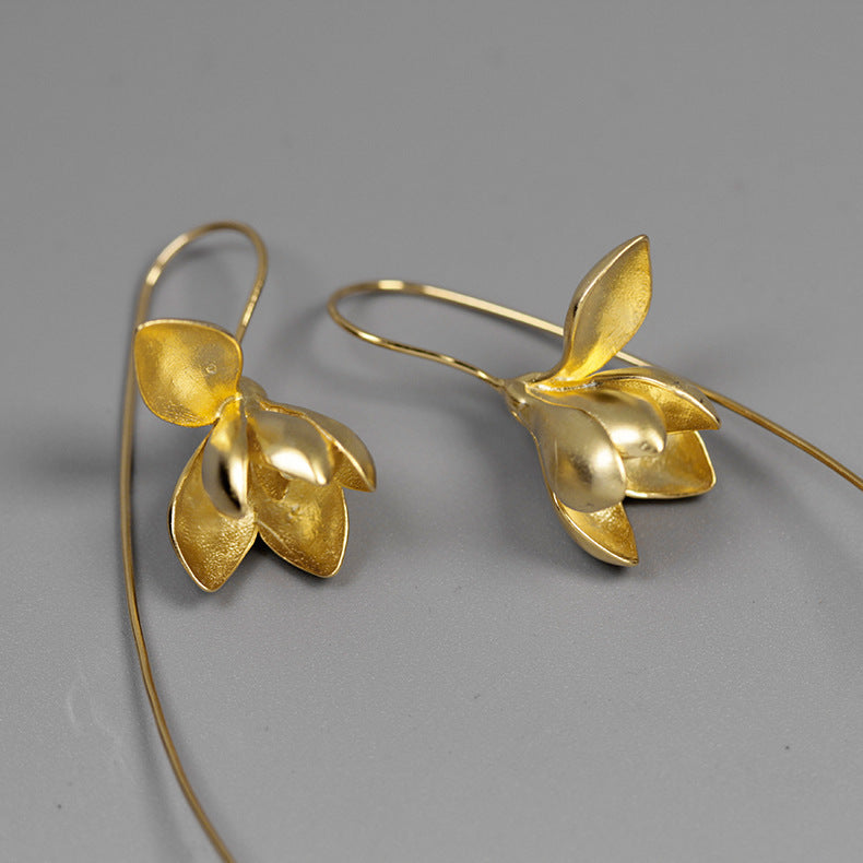 Magnolia Flower Earrings