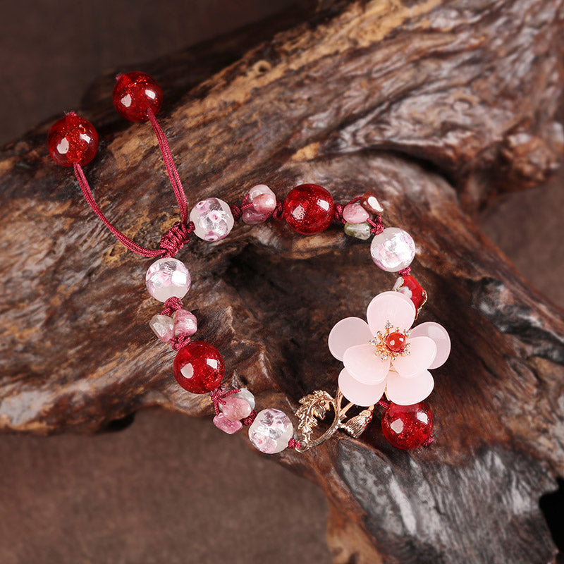 Natural Tourmaline Gemstone Bracelet, Crystal Beads Bracelet