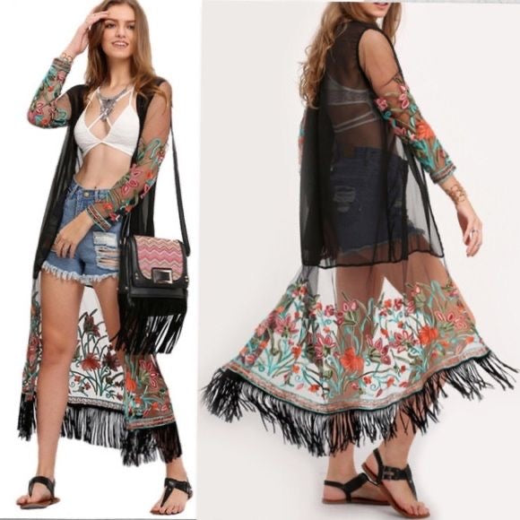 Woodstock Tassel Gypsy Kimono