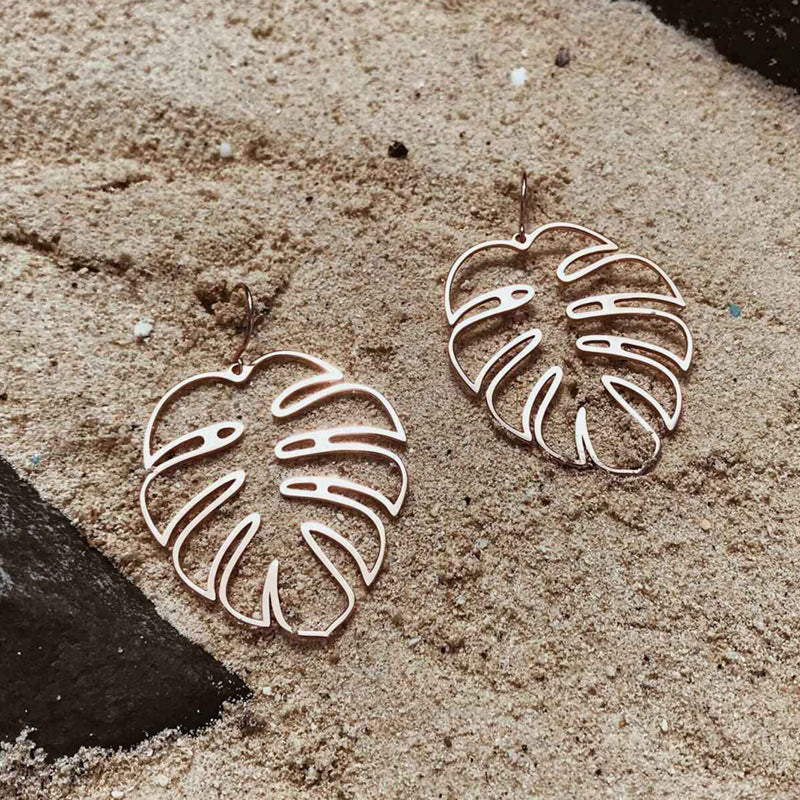 Monstera Leaf Earrings