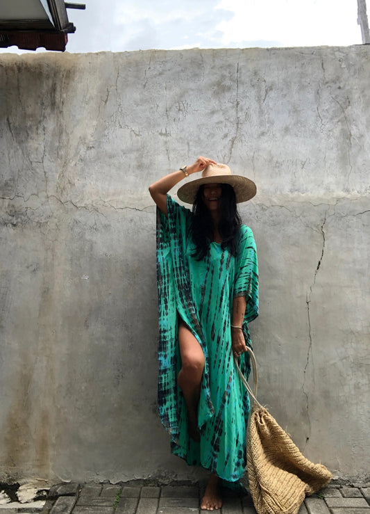 ‘Take Me To Bali’ Tie Dye Beach Summer Kimono, Bohemian Kimono For Women