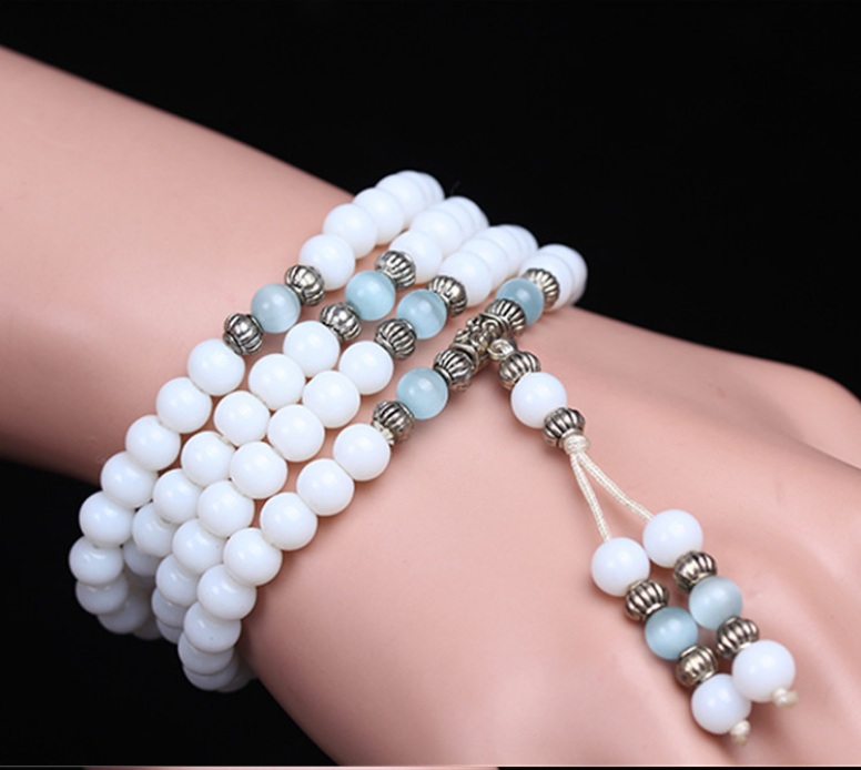 Jade Bracelet, Jade Jewelry, White Jade Beaded Bracelet, Gemstone Crystal Bracelet