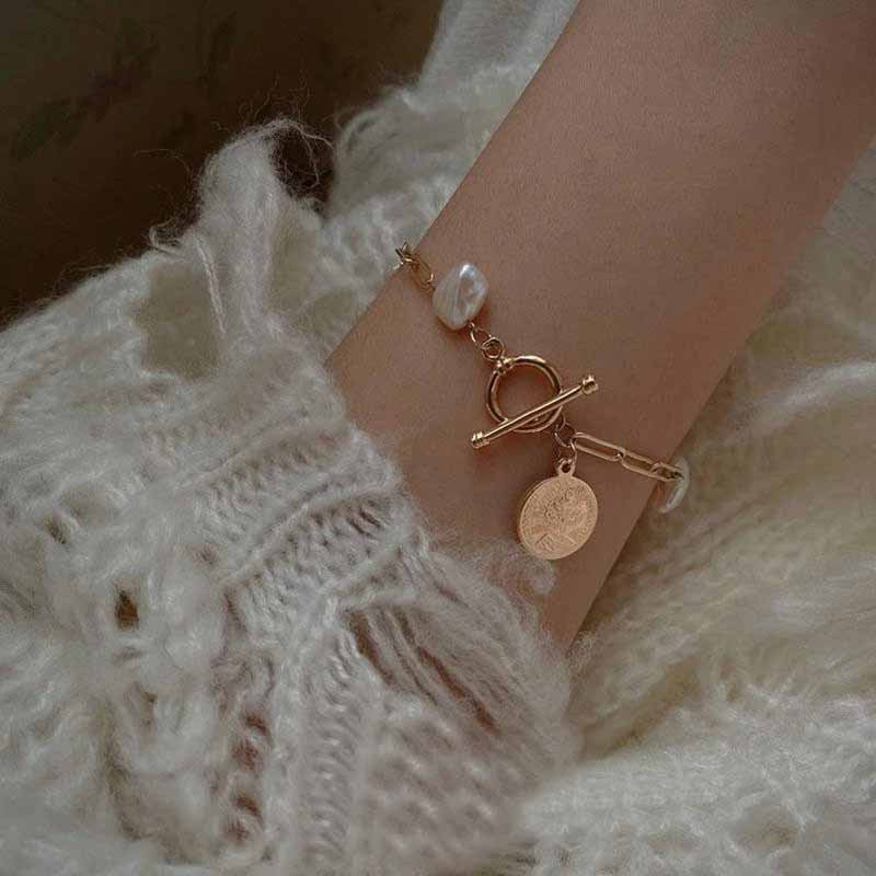 Bohemian Bracelet For Women, Coin Pendant Bracelet